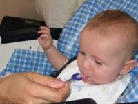 IMG_0001 Morgan's first solid food