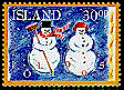 1995 Iceland stamp, Two snowmen