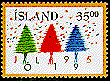 1995 Iceland stamp, Christmas trees